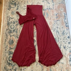 Women’s Burgundy Sleepwear Jumpsuit